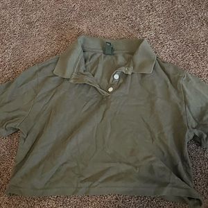 cropped polo tee